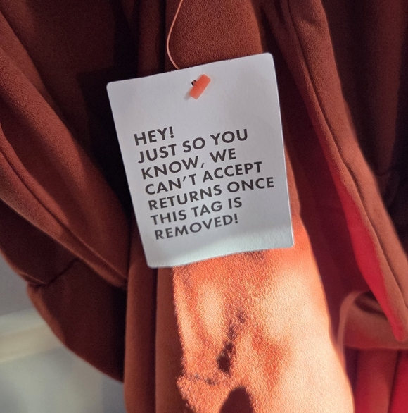 ASOS Long Sleeve Rust Dress - Picture 4 of 6